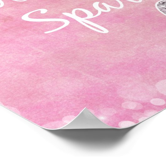 Pink lass nie jemandem, der dein glänzendes Zitat Poster (Ecke)