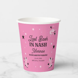 Pink Last Bash Nash Nashville Bachelorette Name Pappbecher