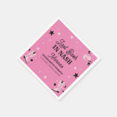 Pink Last Bash Nash Nashville Bachelorette Serviette (Ecke)