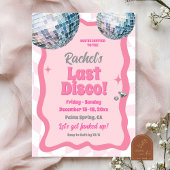 Pink Last Disco Groovy Junggeselinnen-Abschied Einladung