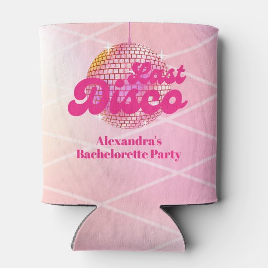 Pink Last Disco Retro 70er Junggeselinnen-Abschied Dosenkühler (Rückseite)