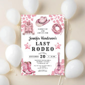 Pink Last Rodeo Bachelorette Einladung