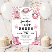 Pink Last Rodeo Bachelorette Einladung