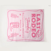 Pink Last Rodeo Cowgirl Bachelorette Weekend Wandteppich (Vorderseite (Horizontal))