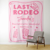 Pink Last Rodeo Cowgirl Bachelorette Weekend Wandteppich (Beispiel)