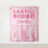 Pink Last Rodeo Cowgirl Bachelorette Weekend Wandteppich (Vorderseite)