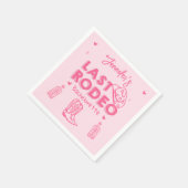 Pink Last Rodeo Cowgirl Junggeselinnen-Abschied Serviette (Ecke)