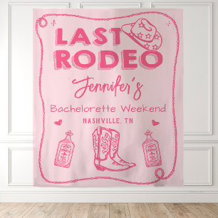 Pink Last Rodeo Cowgirl Junggesellinnen-Wochenende Wandteppich
