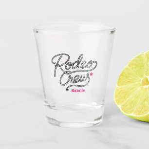 Pink Last Rodeo Western Junggesellinnenabschied Schnapsglas