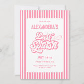 Pink Last Splash Pool Junggeselinnen-Abschied Einladung (Vorderseite)