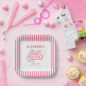 Pink Last Splash Pool Junggeselinnen-Abschied Pappteller (Party)