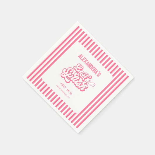 Pink Last Splash Pool Serviette (Ecke)