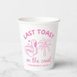 Pink Last Toast Junggeselinnen-Abschied Cups Pappbecher