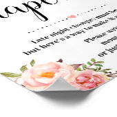 Pink Late Night Diaper Spiel-Schild Kinderdusche Poster (Ecke)