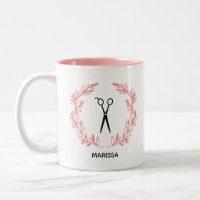 Pink Laurel Wreath Scissour Haare Stylisten Name h