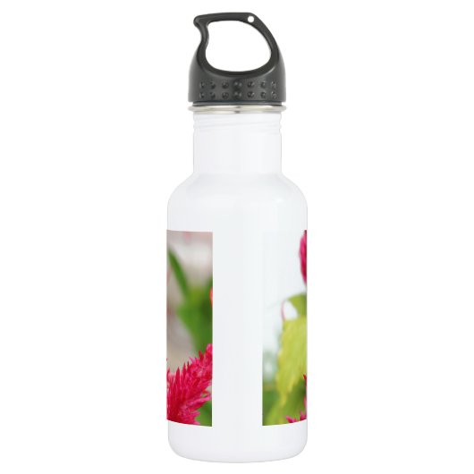 Pink Lava Blume Edelstahlflasche (Rückseite)