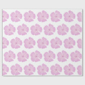 Pink Lavatera Blume blüht auf Weiß Geschenkpapier (Flach)