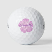 Pink Lavatera Blume Golfball (Vorderseite)