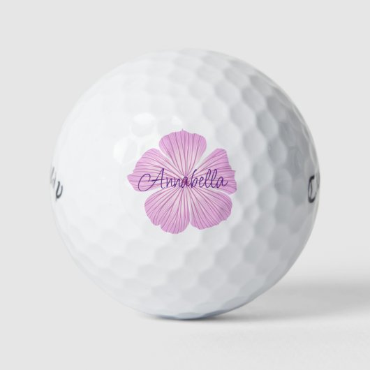 Pink Lavatera Blume Golfball (Vorderseite)