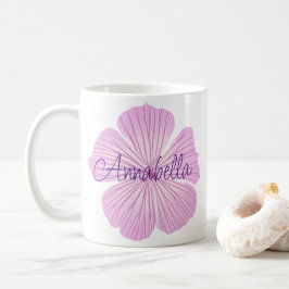 Pink Lavatera Blume Kaffeetasse