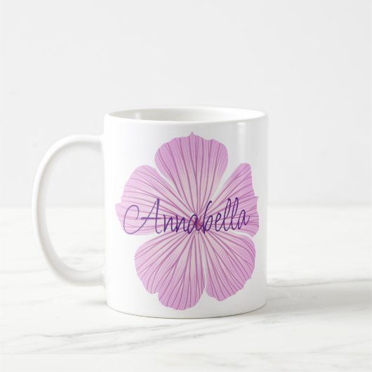 Pink Lavatera Blume Kaffeetasse (Links)