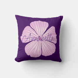 Pink Lavatera Blume Kissen