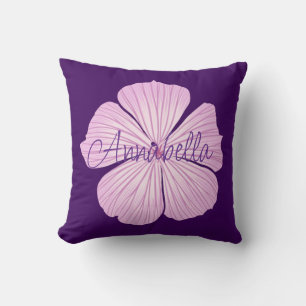 Pink Lavatera Blume Kissen