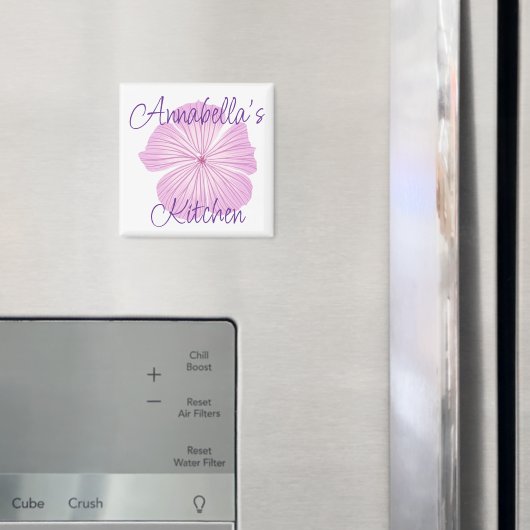 Pink Lavatera Blume Magnet (In Situ (Kühlschrank))