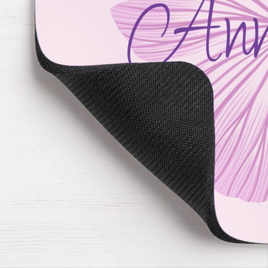 Pink Lavatera Blume Mousepad (Ecke)