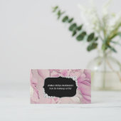 *~* Pink Lavendel Beauty Artist Diamond Floral Visitenkarte (Stehend Vorderseite)