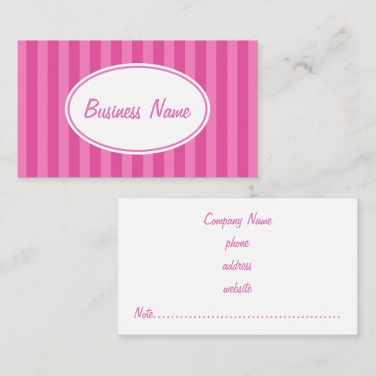 Pink Lavendel Business Card Visitenkarte (Vorne/Hinten)