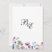 Pink Lavendel lila Wildblume Sommer Danke Einladung (Rückseite)