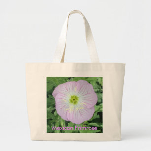 Pink Lavendel mexikanische Primrose Blume Tragetas Jumbo Stoffbeutel