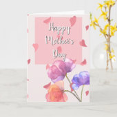 Pink & Lavendel Muttertagskarte Karte (Gelbe Blume)