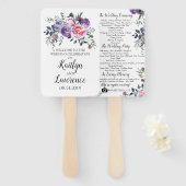Pink Lavender Blooms Hochzeitsprogramm Fächer (Vorne und Hinten)