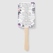 Pink Lavender Blooms Hochzeitsprogramm Fächer (Rückseite)