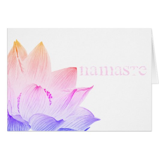 *~* Pink Lavender Blue Lotus Namaste (Vorderseite (Horizontal))