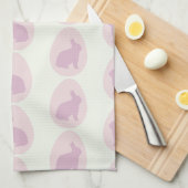 Pink & Lavender Bunny Egg Muster Geschirrtuch (Viertel Falte)