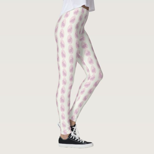 Pink & Lavender Bunny Egg Muster Leggings (Rechts)