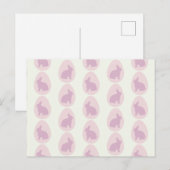 Pink & Lavender Bunny Egg Muster Postkarte (Vorne/Hinten)