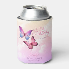 Pink Lavender Butterfly Babydusche Dosenkühler
