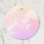 Pink Lavender Butterfly Babydusche Geschenkanhänger (Rückseite)