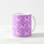 Pink Lavender Doodle Niedlicher Spaß Kaffeetasse (VorderseiteRechts)
