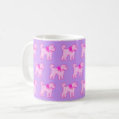 Pink Lavender Doodle Niedlicher Spaß Kaffeetasse (Vorderseite Links)