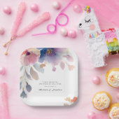 Pink Lavender Floral Christlich Bible Verse Hochze Pappteller (Party)