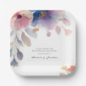 Pink Lavender Floral Christlich Bible Verse Hochze Pappteller (Vorderseite)