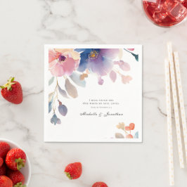 Pink Lavender Floral Christlich Bible Verse Hochze Serviette