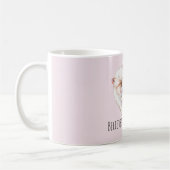 Pink Lavender Floral Heart Butterflies Kaffeetasse (Links)