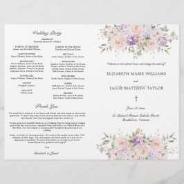 Pink Lavender katholische Hochzeitsfeier Programm