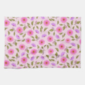 Pink Lavender Lacy Daisy  Geschirrtuch (Horizontal)